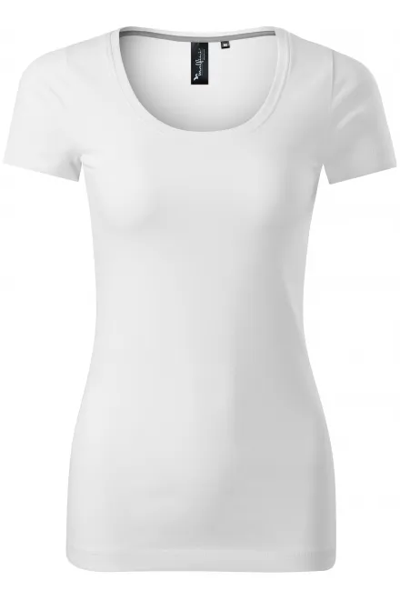 Damen T-Shirt mit Ziernähten - weiß, L