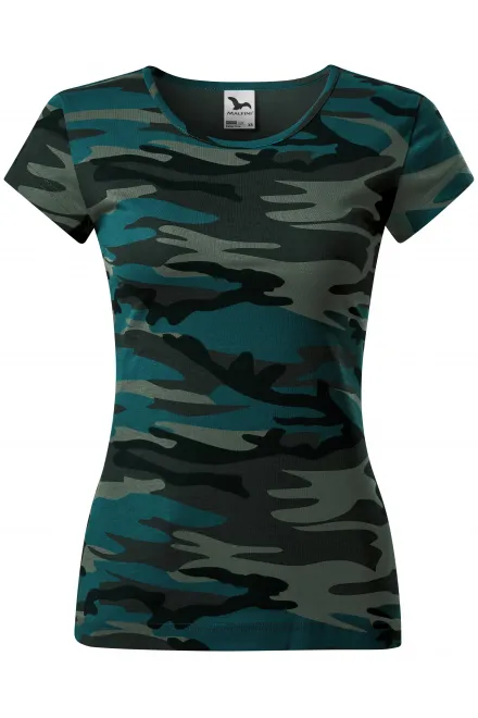 Damen Tarn-T-Shirt - tarnblau, XS