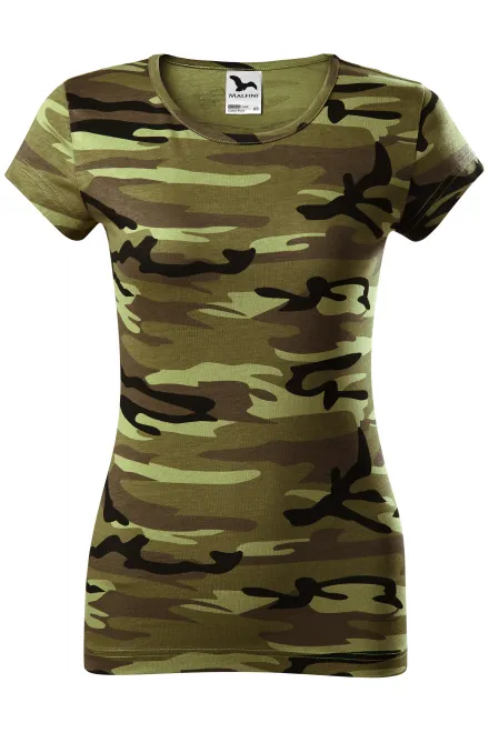 Damen Tarn-T-Shirt - Tarnung grün, XS