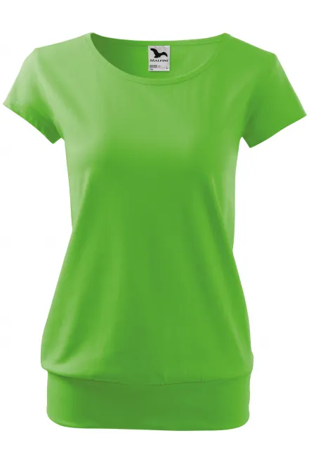 Damen trendy T-Shirt - Apfelgrün, XS