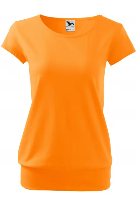 Damen trendy T-Shirt - Mandarine, XS