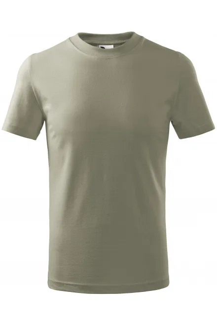 Das einfache T-Shirt der Kinder - helles Khaki, 110 cm / 4 Jahre