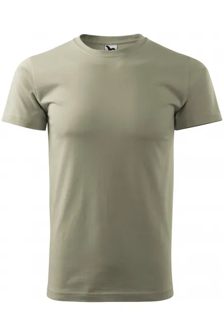Das einfache T-Shirt der Männer - helles Khaki, XS