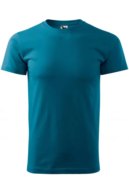 Das einfache T-Shirt der Männer - petrol blue, XS
