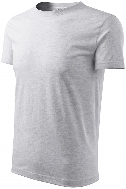 Das klassische T-Shirt der Männer, hellgrauer Marmor