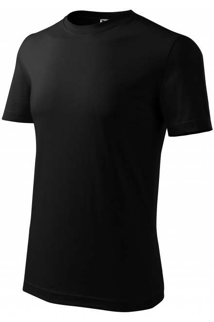 Das klassische T-Shirt der Männer, schwarz, einfarbige T-Shirts