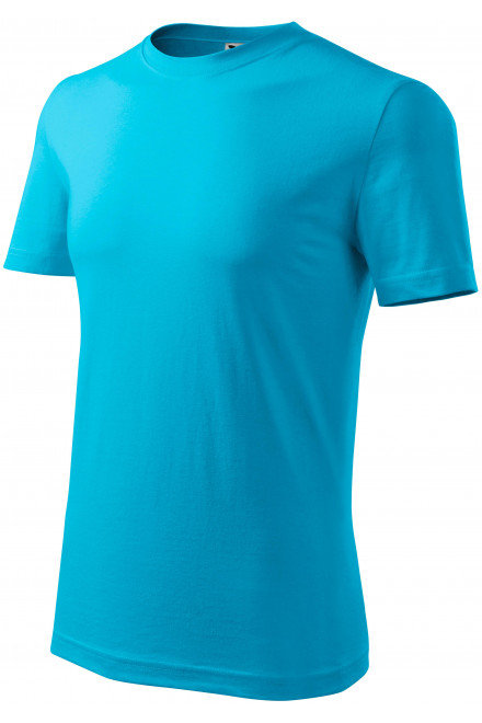 Das klassische T-Shirt der Männer, türkis, blaue T-Shirts