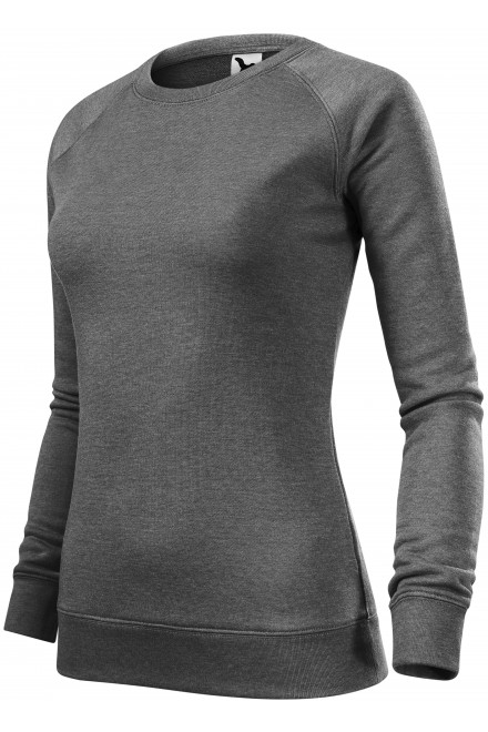 Einfaches Damen-Sweatshirt, schwarzer Marmor
