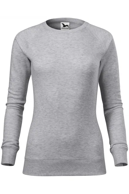 Einfaches Damen-Sweatshirt - Silberner Marmor, S