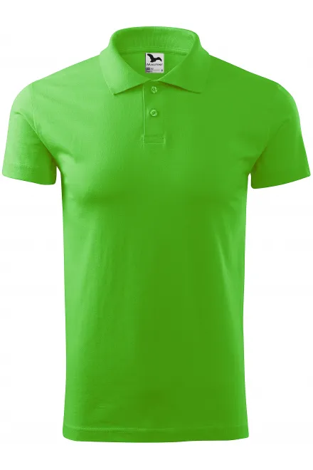Einfaches Herren Poloshirt - Apfelgrün, L