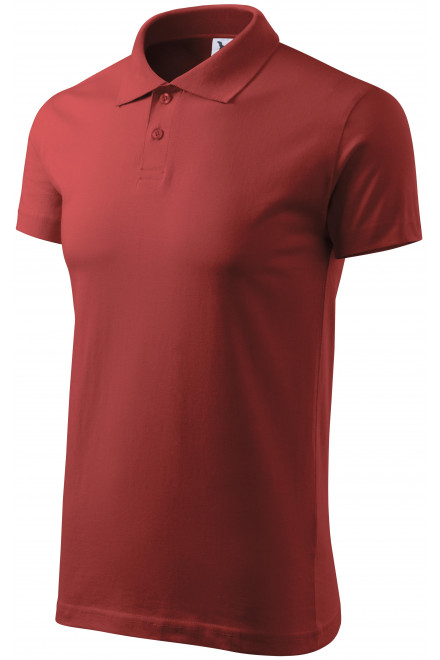 Einfaches Herren Poloshirt, burgund, Baumwoll-T-Shirts