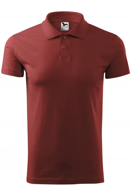 Einfaches Herren Poloshirt - burgund, L
