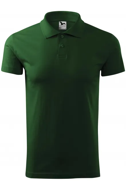 Einfaches Herren Poloshirt - Flaschengrün, L