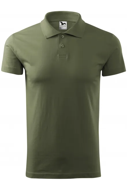 Einfaches Herren Poloshirt - khaki, L