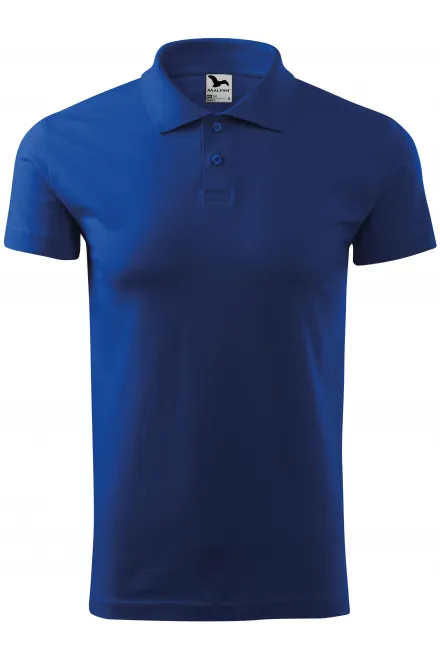 Einfaches Herren Poloshirt - königsblau, L