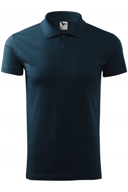 Einfaches Herren Poloshirt - dunkelblau, L