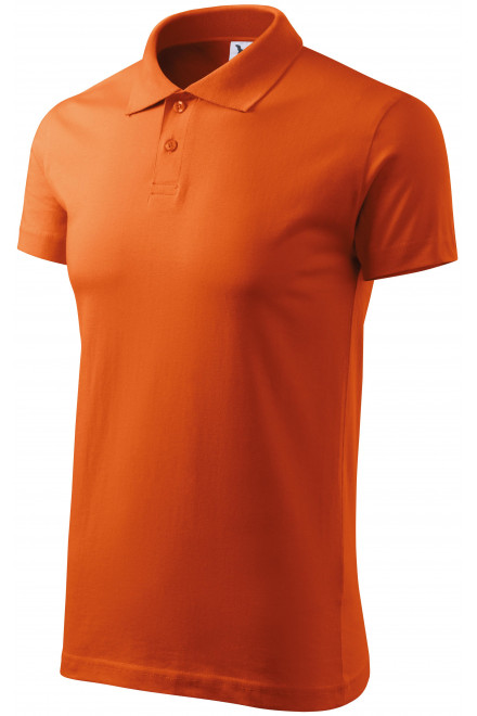 Einfaches Herren Poloshirt, orange, Baumwoll-T-Shirts