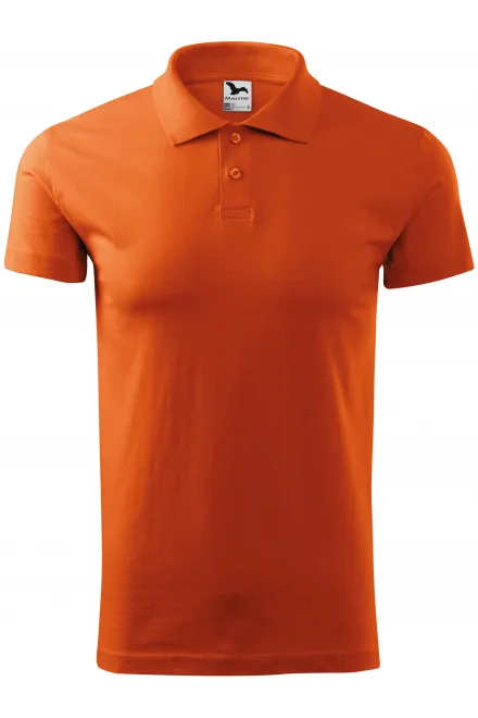 Einfaches Herren Poloshirt - orange, L