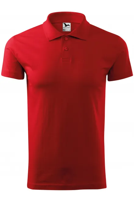Einfaches Herren Poloshirt - rot, L