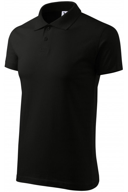 Einfaches Herren Poloshirt, schwarz, Herren-T-Shirts