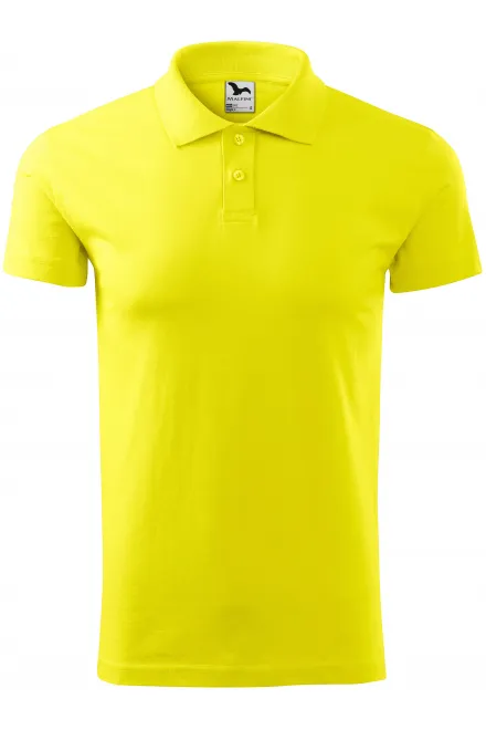 Einfaches Herren Poloshirt - zitronengelb, L