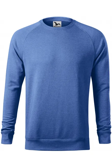 Einfaches Herren-Sweatshirt - blauer Marmor, S