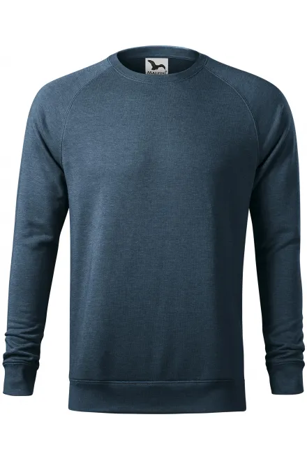Einfaches Herren-Sweatshirt - dunkler Denim-Marmor, S