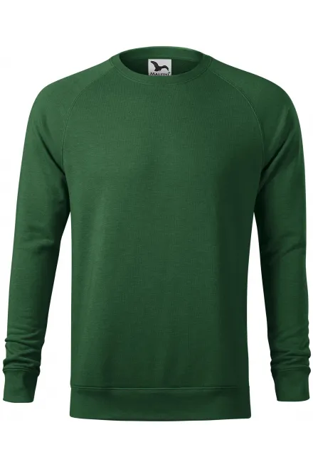 Einfaches Herren-Sweatshirt - flaschengrüner Marmor, S
