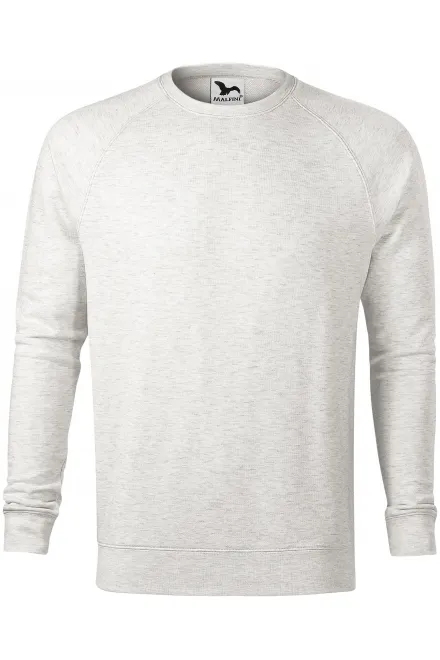Einfaches Herren-Sweatshirt - weisser Marmor, S