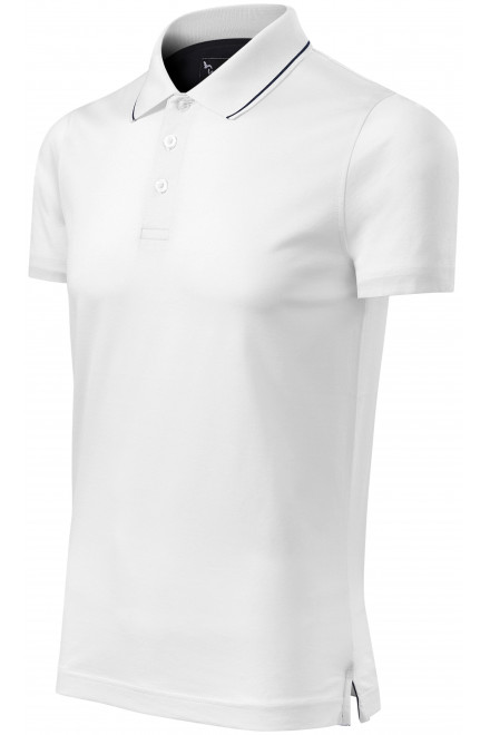 Elegantes mercerisiertes Poloshirt für Herren, weiß, T-Shirts
