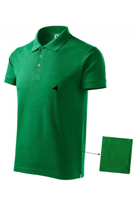 Elegantes Poloshirt für Herren, Grasgrün, einfarbige T-Shirts