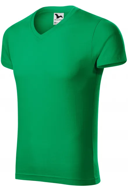 Eng anliegendes Herren-T-Shirt, Grasgrün