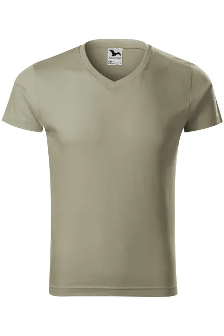 Eng anliegendes Herren-T-Shirt - helles Khaki, S