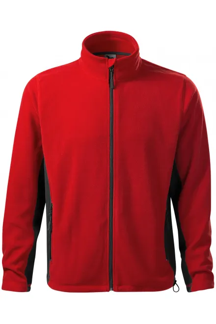Fleece-Kontrastjacke für Herren - rot, L