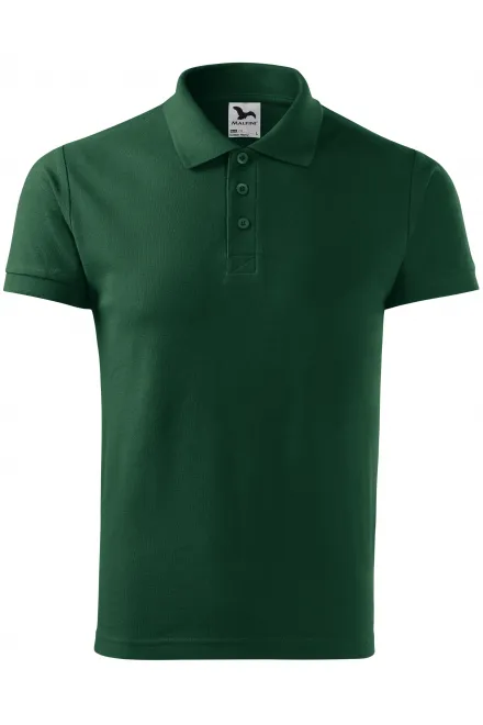 Gröberes Poloshirt für Herren - Flaschengrün, S