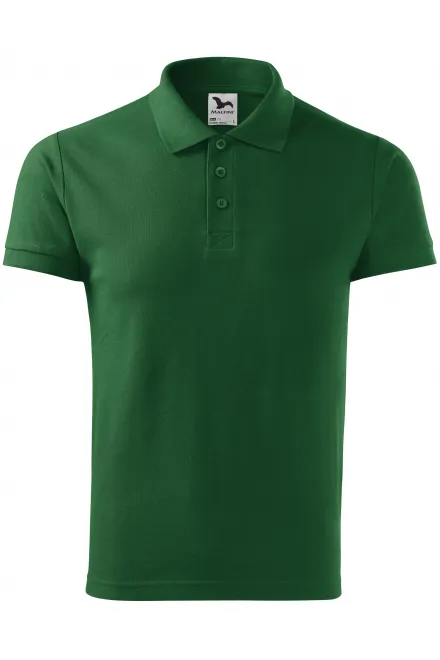Gröberes Poloshirt für Herren - Flaschengrün, S