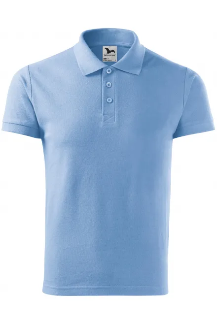Gröberes Poloshirt für Herren - Himmelblau, S