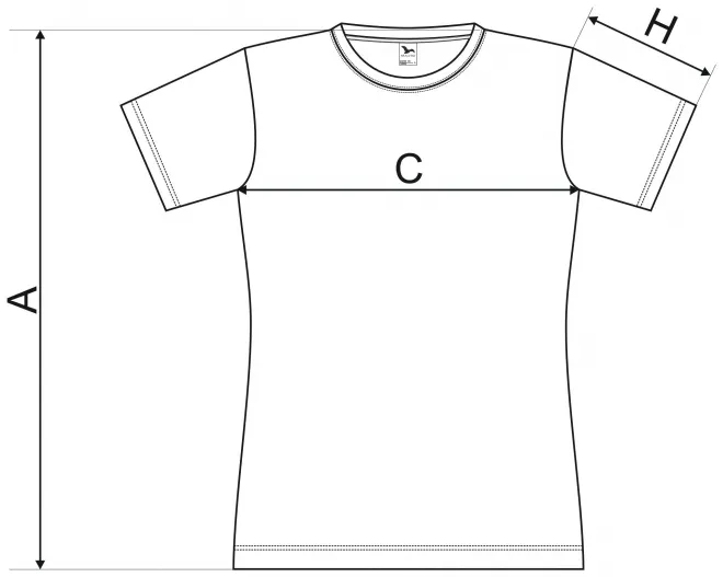 Damen Sport T-Shirt - Maßtabelle