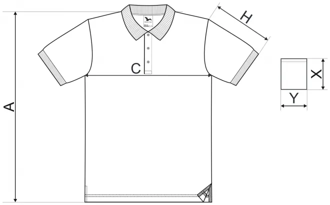 Elegantes Poloshirt für Herren - Maßtabelle