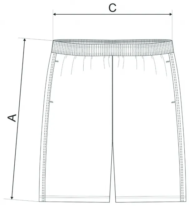Herrenshorts - Maßtabelle