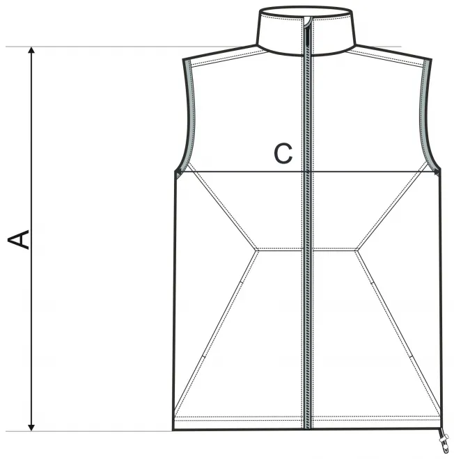 Herrenweste - Maßtabelle