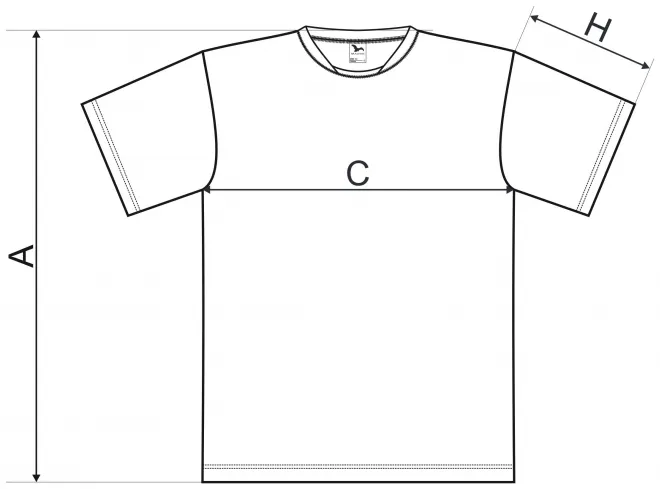 T-Shirt mit asymmetrischem Ausschnitt - Maßtabelle