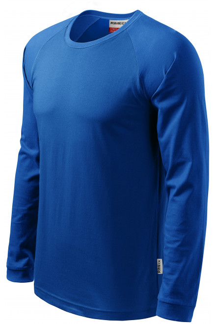 Herren Kontrast T-Shirt mit langen Ärmeln, königsblau, T-Shirts
