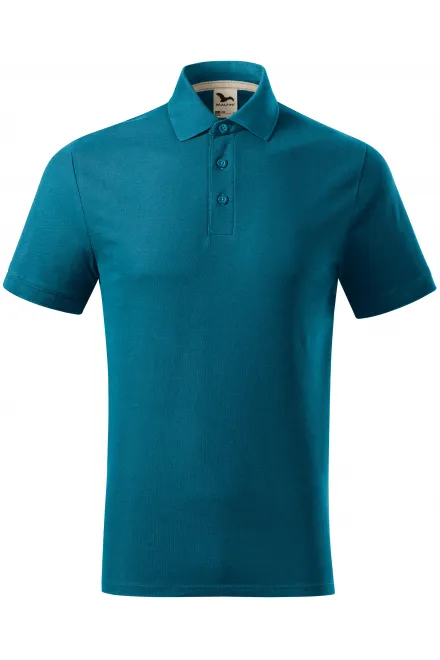 Herren-Poloshirt aus Bio-Baumwolle - petrol blue, XL