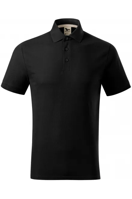 Herren-Poloshirt aus Bio-Baumwolle - schwarz, XL