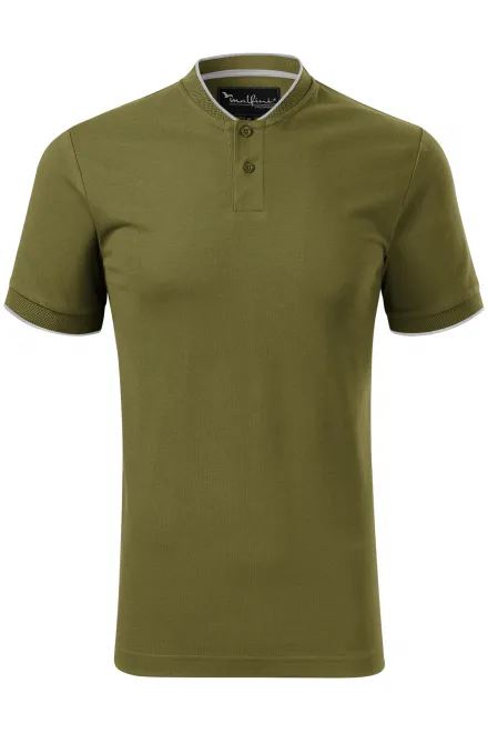 Herren-Poloshirt mit Bomberkragen - Avocado, S