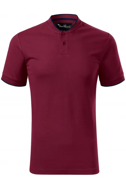 Herren-Poloshirt mit Bomberkragen - garnet, S