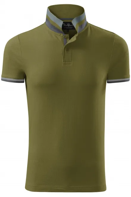 Herren Poloshirt mit Stehkragen - Avocado, S