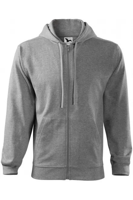 Herren Sweatshirt mit Kapuze - dunkelgrauer Marmor, M