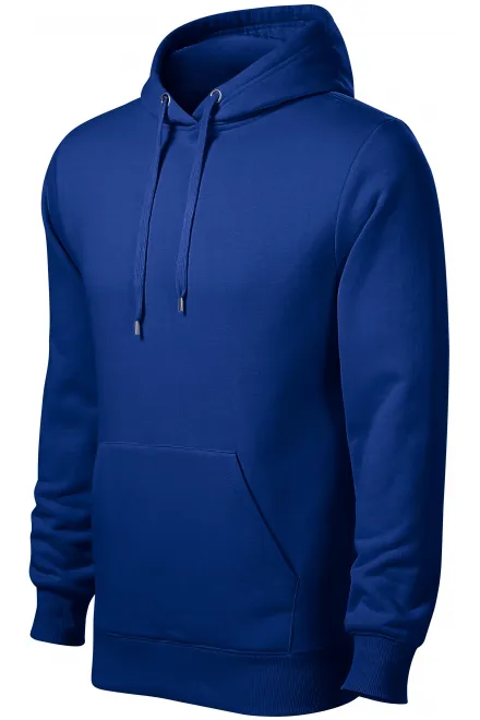 Herren Sweatshirt mit Kapuze ohne Reißverschluss, königsblau
